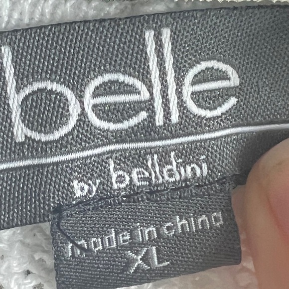 Belle White Knit Open Leaf Fern Pattern Cardigan Granny Sweater Cottagecore XL - Picture 6 of 10